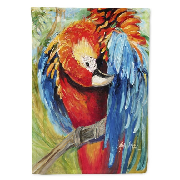 Carolines Treasures JMK1144GF Red Parrot Flag Garden Size  Small multicolor