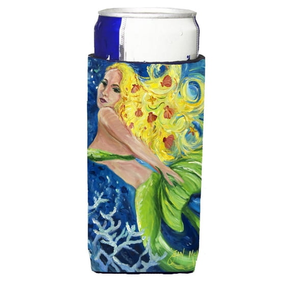 Carolines Treasures JMK1179MUK Blonde Mermaid Ultra Beverage Insulators for slim cans  Slim Can multicolor