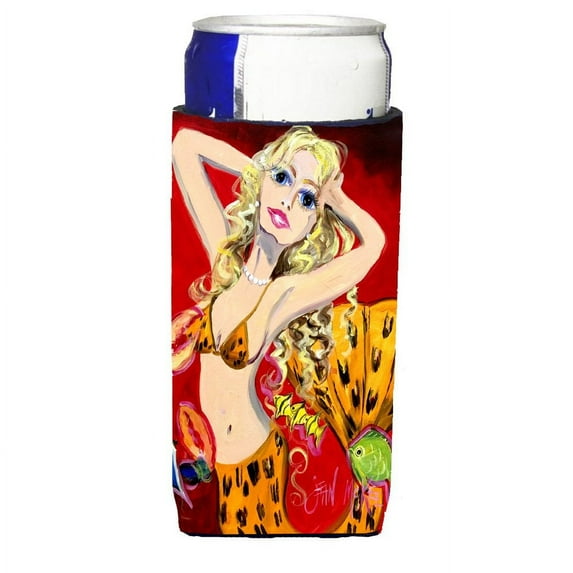 Carolines Treasures JMK1181MUK Red Mermaid Ultra Beverage Insulators for slim cans Slim Can multicolor