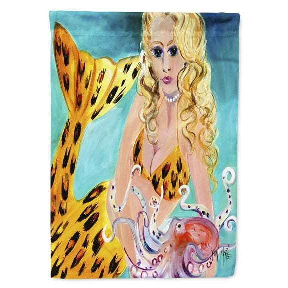 Carolines Treasures JMK1184CHF Teal Mermaid Flag Canvas House Size Large multicolor