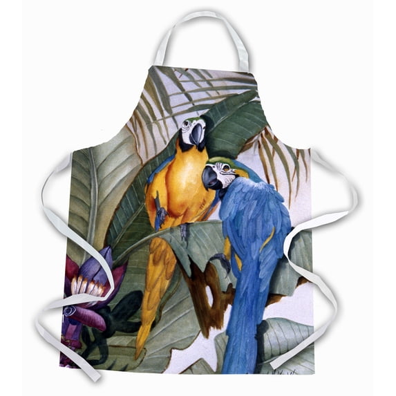 Carolines Treasures JMK1195APRON Parrots Apron Large multicolor
