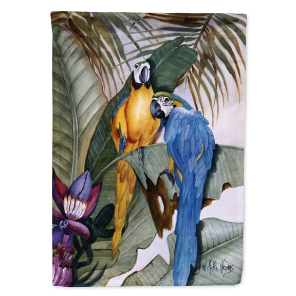 Carolines Treasures JMK1195GF Parrots Flag Garden Size Small multicolor
