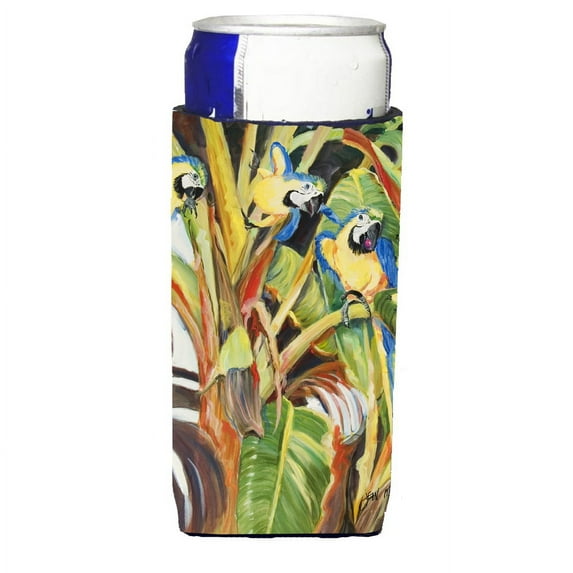 Carolines Treasures JMK1203MUK Parrots Ultra Beverage Insulators for slim cans Slim Can multicolor
