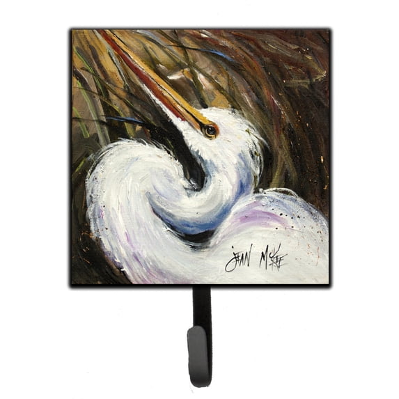 Carolines Treasures JMK1214SH4 White Egret Leash or Key Holder 7Hx4.25W multicolor
