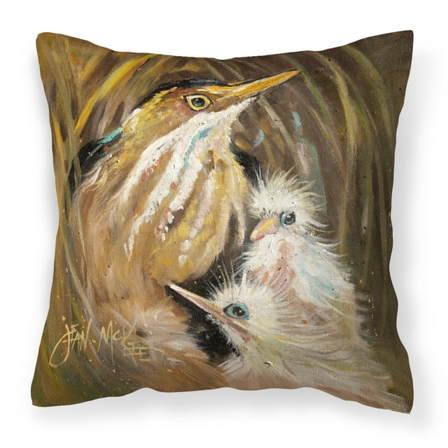 Carolines Treasures JMK1223PW1414 Happy Family Canvas Fabric Decorative Pillow 14Hx14W multicolor