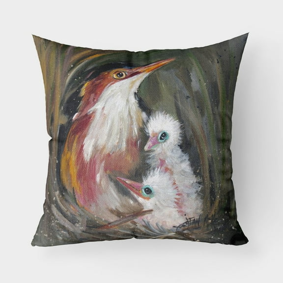 Carolines Treasures JMK1224PW1818 Happy Family Canvas Fabric Decorative Pillow  18H x18W multicolor