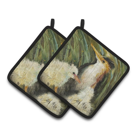 Carolines Treasures JMK1225PTHD Happy Family Pair of Pot Holders , 7.5HX7.5W, multicolor