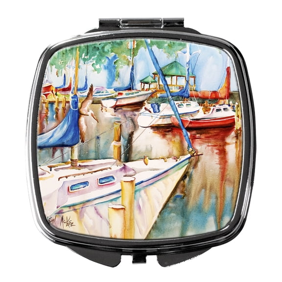 Carolines Treasures JMK1239SCM Gazebo and Sailboats Compact Mirror  multicolor