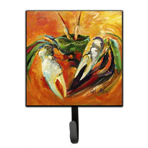 Carolines Treasures JMK1251SH4 Small Orange Crab Leash or Key Holder 7Hx4.25W multicolor