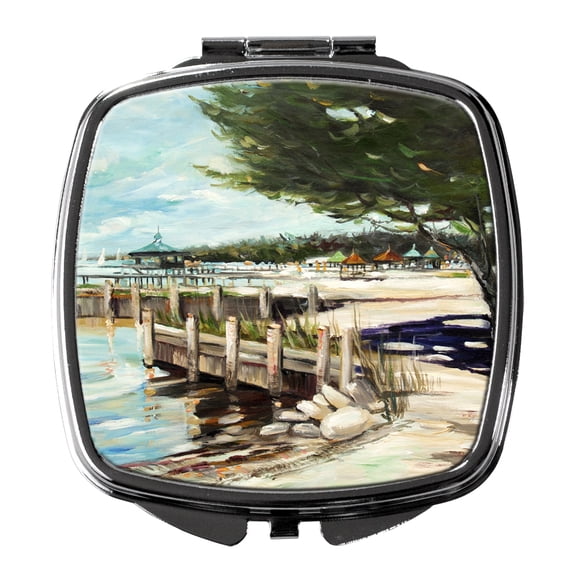 Carolines Treasures JMK1273SCM At the Pier Sailboats Compact Mirror multicolor