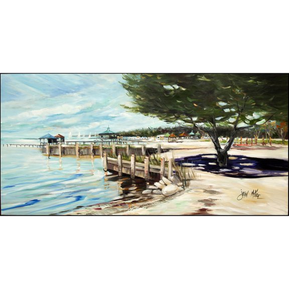 Carolines Treasures JMK1338HRM2858 Going to the Pier Sailboats Indoor / Outdoor Runner Mat 28x58 28H x 58W multicolor