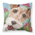 thumbnail image 1 of Carolines Treasures JYJ0178PW1414 Fox Terrier by Judith Yates Canvas Decorative Pillow  14Hx14W multicolor, 1 of 4
