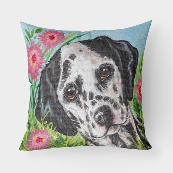 Carolines Treasures JYJ0191PW1818 Dalmatian by Judith Yates Canvas Decorative Pillow 18H x18W multicolor