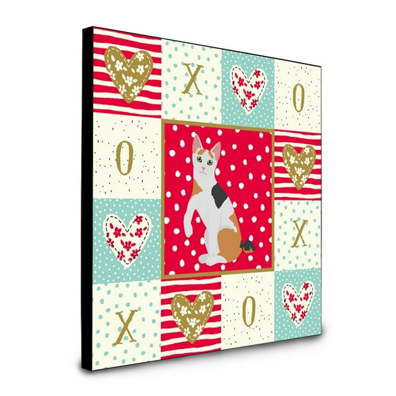 Carolines Treasures Japanese Bobtail Cat Love Artwork Panel wall-decor, Multicolor