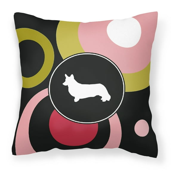 Carolines Treasures KJ1130PW1414 Corgi Decorative Canvas Fabric Pillow, Large, Multicolor