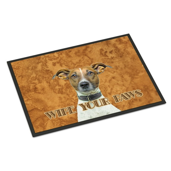 Carolines Treasures KJ1218MAT Jack Russell Terrier Wipe your Paws Door Mat Indoor Rug or Outdoor Welcome Mat 18x27
