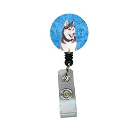 Carolines Treasures KJ1224BU-BR Alaskan Malamute Retractable Badge Reel