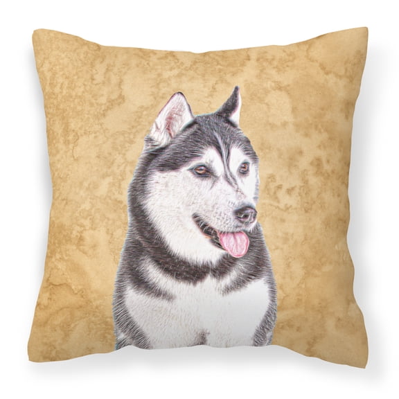 Carolines Treasures KJ1224PW1414 Alaskan Malamute Fabric Decorative Pillow, 14Hx14W, multicolor