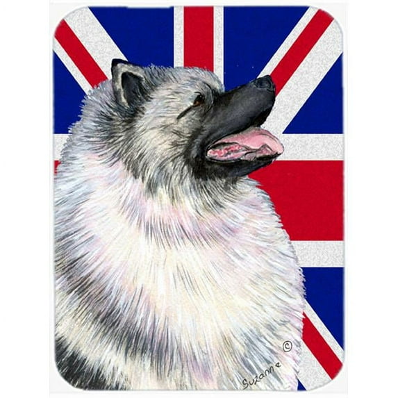 Carolines Treasures Keeshond With English Union Jack British Flag Mouse Pad