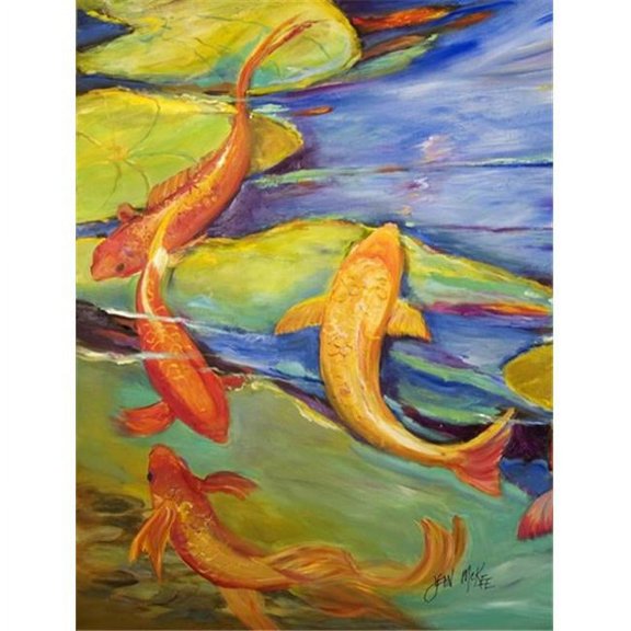 Carolines Treasures  Koi Flag Garden Size