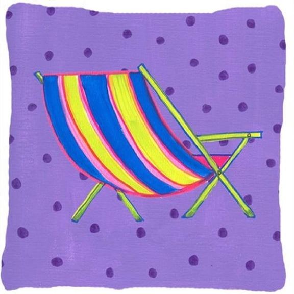 Carolines Treasures LD6141PW1414 14 x 14 in. Beach Chair Decorative Fabric Pillow
