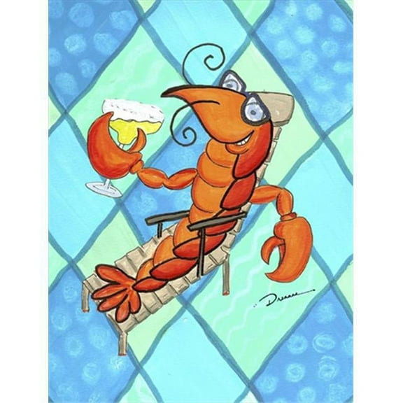 Carolines Treasures LD6163CHF 28 x 40 in. Crawfish Summer Flag Canvas House Size