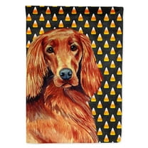 Carolines Treasures LH9039-FLAG-PARENT Irish Setter Candy Corn Halloween Portrait Flag  multicolor