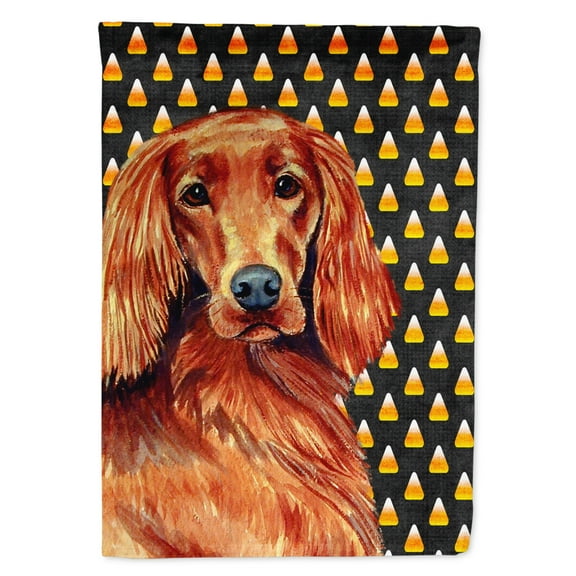 Carolines Treasures LH9039-FLAG-PARENT Irish Setter Candy Corn Halloween Portrait Flag  multicolor