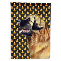 Carolines Treasures LH9043-FLAG-PARENT Leonberger Candy Corn Halloween Portrait Flag multicolor