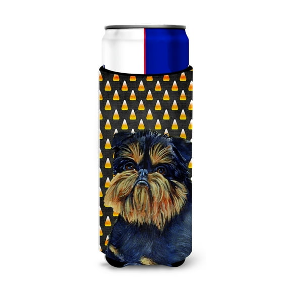 Carolines Treasures LH9049MUK Brussels Griffon Candy Corn Halloween Portrait Ultra Hugger for slim cans Slim Can