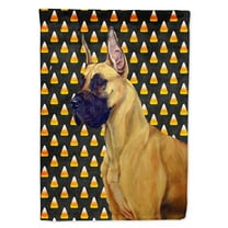Carolines Treasures LH9051-FLAG-PARENT Great Dane Candy Corn Halloween Portrait Flag multicolor