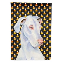 Carolines Treasures LH9052-FLAG-PARENT Great Dane Candy Corn Halloween Portrait Flag  multicolor