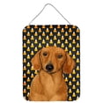 thumbnail image 1 of Carolines Treasures LH9053DS1216 Dachshund Candy Corn Halloween Portrait Wall or Door Hanging Prints 12WX16H multicolor, 1 of 2
