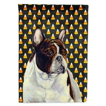 Carolines Treasures LH9078-FLAG-PARENT French Bulldog Candy Corn Halloween Portrait Flag multicolor