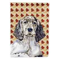 Carolines Treasures LH9097-FLAG-PARENT English Setter Fall Leaves Portrait Flag multicolor