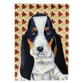 thumbnail image 1 of Carolines Treasures LH9104-FLAG-PARENT Basset Hound Fall Leaves Portrait Flag  multicolor, 1 of 2