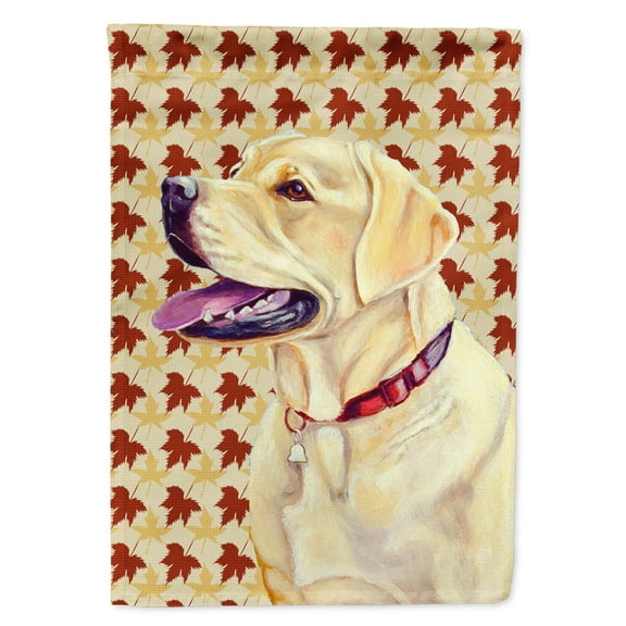 Carolines Treasures LH9113-FLAG-PARENT Labrador Fall Leaves Portrait Flag  multicolor