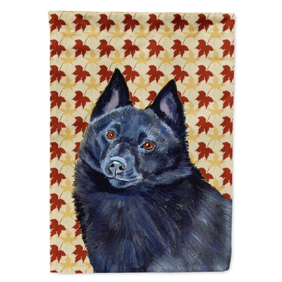 Carolines Treasures LH9114-FLAG-PARENT Schipperke Fall Leaves Portrait Flag multicolor