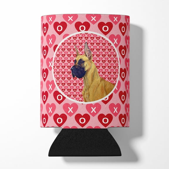 Carolines Treasures LH9130CC Great Dane Hearts Love and Valentines Day Portrait Can or Bottle Hugger Can Hugger