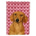thumbnail image 1 of Carolines Treasures LH9132-FLAG-PARENT Dachshund Hearts Love and Valentines Day Portrait Flag  multicolor, 1 of 2