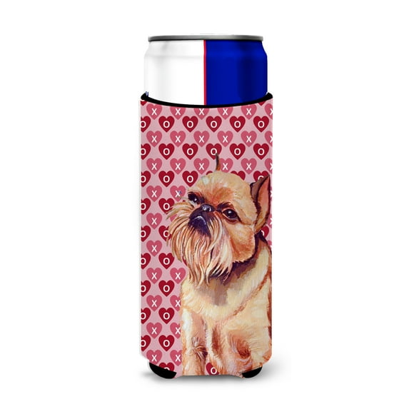Carolines Treasures LH9134MUK Brussels Griffon Hearts Love and Valentines Day Portrait Ultra Hugger for slim cans Slim
