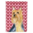 thumbnail image 1 of Carolines Treasures LH9136-FLAG-PARENT Silky Terrier Hearts Love and Valentines Day Portrait Flag  multicolor, 1 of 2