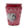 thumbnail image 1 of Carolines Treasures LH9139RSC Bulldog English Hearts Love Valentines Day Red Cup Hugger Red Cup multicolor, 1 of 4