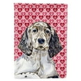 thumbnail image 1 of Carolines Treasures LH9142-FLAG-PARENT English Setter Hearts Love and Valentines Day Portrait Flag  multicolor, 1 of 2