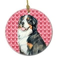 thumbnail image 1 of Carolines Treasures LH9154CO1 Bernese Mountain Dog Valentines Love and Hearts Ceramic Ornament 3 in multicolor, 1 of 2