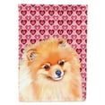 thumbnail image 1 of Carolines Treasures LH9170-FLAG-PARENT Pomeranian Hearts Love and Valentines Day Portrait Flag  multicolor, 1 of 2