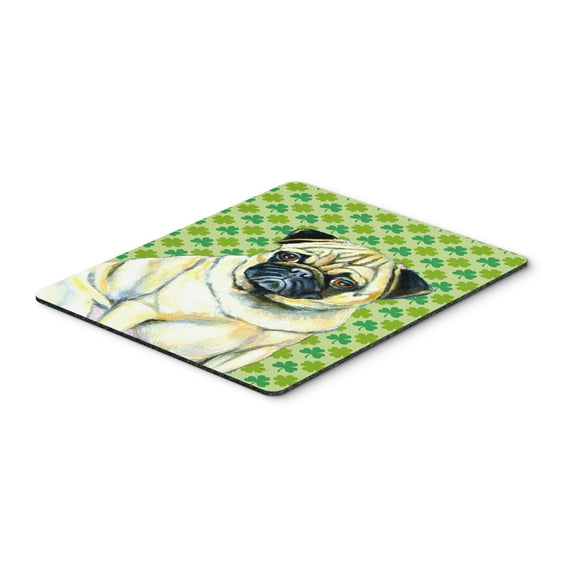Carolines Treasures LH9207MP "Pug St. Patricks Day Shamrock Portrait Mouse Pad Hot Pad or Trivet" Large multicolor