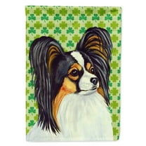 Carolines Treasures LH9210-FLAG-PARENT Papillon St. Patricks Day Shamrock Portrait Flag multicolor