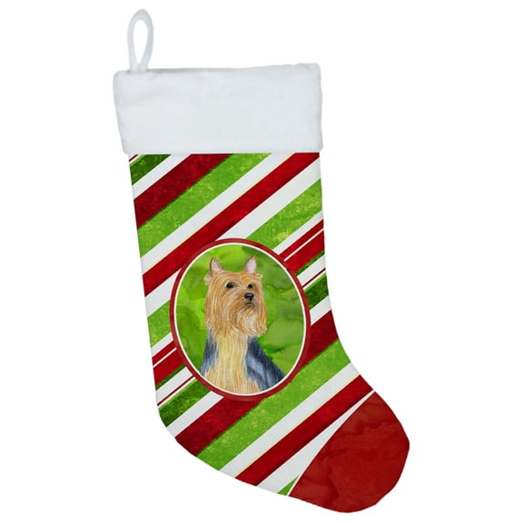 Silky Terrier Candy Cane Holiday Christmas Christmas Stocking LH9226