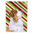 thumbnail image 1 of Carolines Treasures LH9228-FLAG-PARENT Australian Shepherd Candy Cane Holiday Christmas  Flag  multicolor, 1 of 2